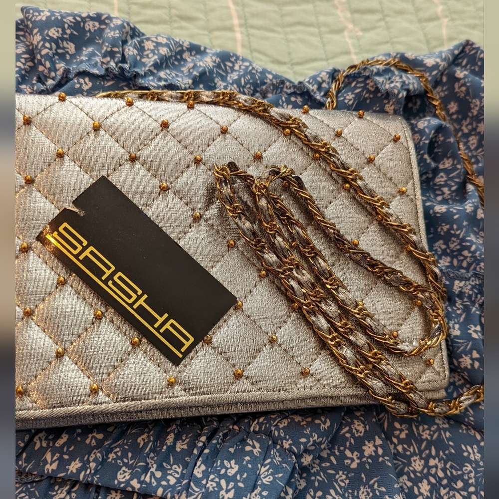 Sasha Silver Quilted Women's Bag